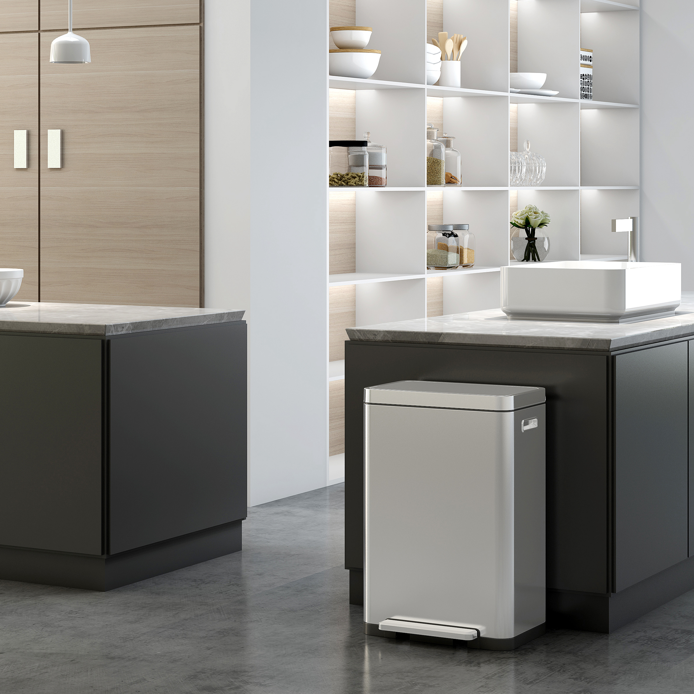 EKO Xキューブ ステップビン 30L EK9368MT-30L ｜EKO Xキューブ ステップビン 30L EK9368MT-30L｜フタ